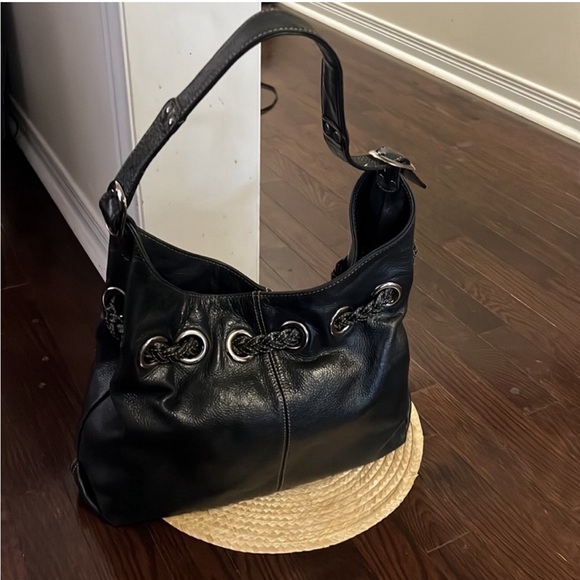 Vintage Leather Hobo Shoulder Bag - Picture 3 of 8